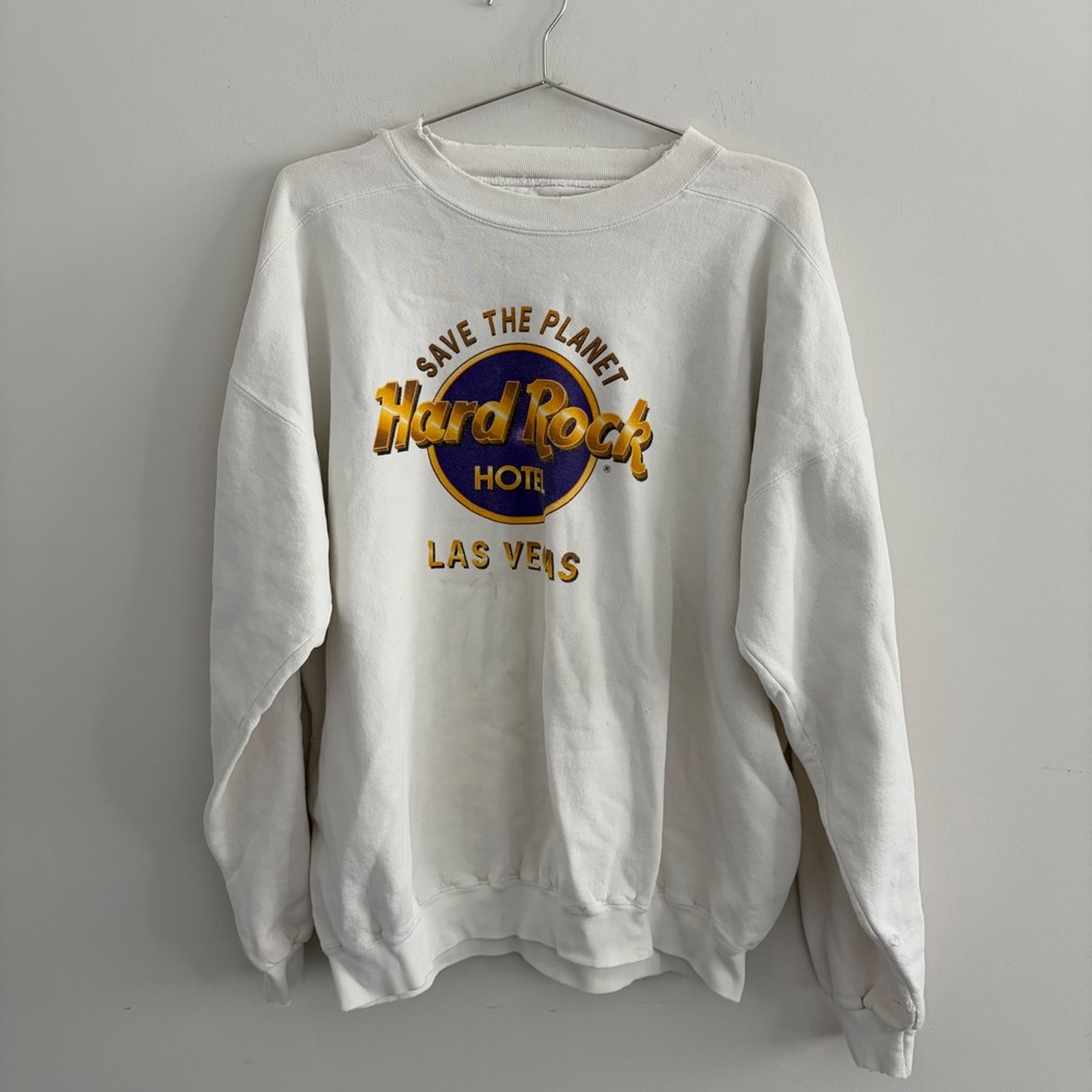 Hard Rock Hotel Las Vegas Save The Planet Sweatshirt White Large